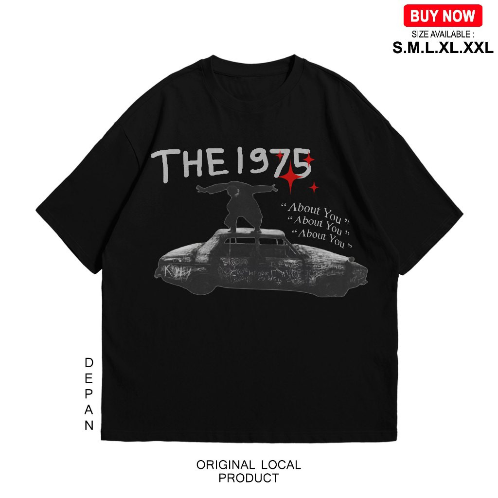 Premium Cotton Printing DTF เสื้อยืดผู้ชายและผู้หญิง StreetWear About You The 1975 - Premium Distro