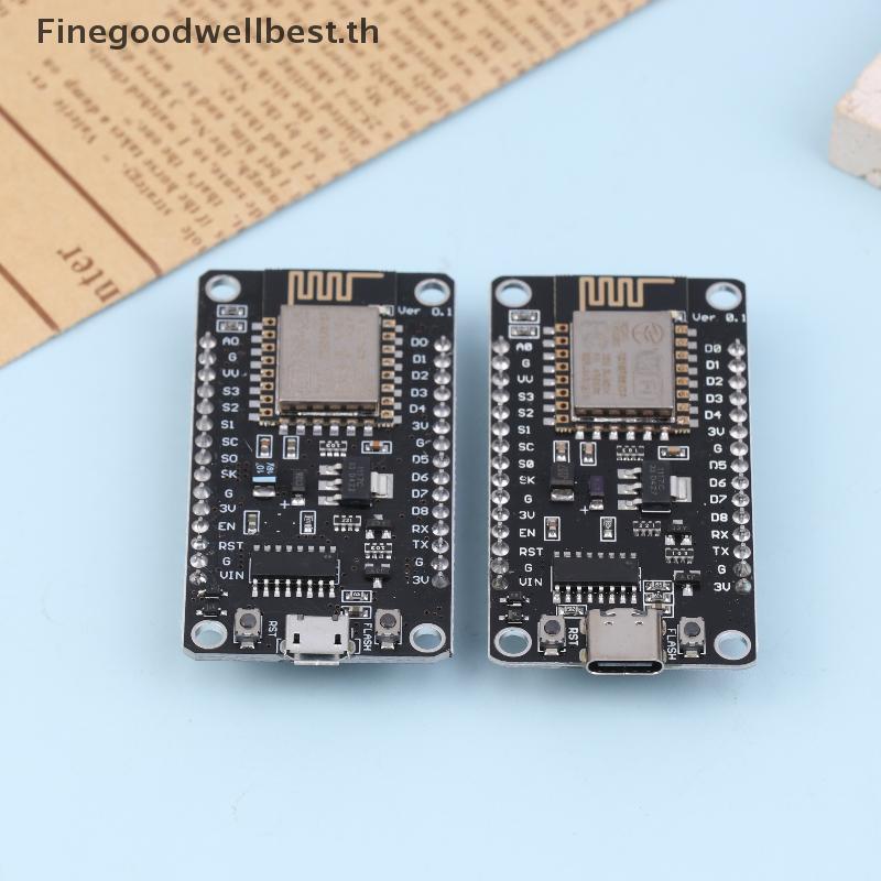 FBTH Nodemcu Lua V2.1 ESP8266 ESP-12F บอร์ดพัฒนา WIFI Micro USB- CH340 กระดานดําพร้อมปุ่มแฟลชและปุ่ม