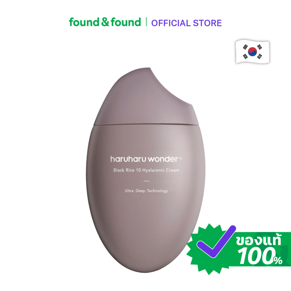 Haruharu Wonder Black Rice 10 Hyaluronic Cream 50ml ครีมบำรุงผิวหน้า สำหรับผิวแห้ง found & found