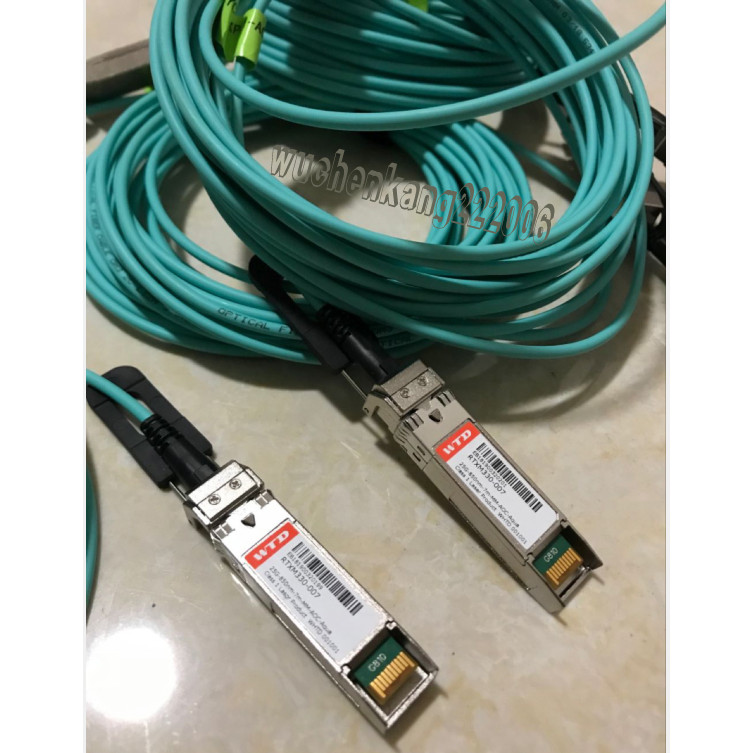 ถอดชิ้นส่วน 25G SFP28 AOC 5M5m 7M โมดูลออปติคอลแบบบูรณาการเคมีสายไฟเบอร์ออปติกใช้งานร่วมกับ WTD Huaw