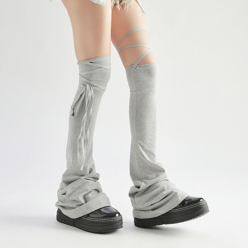 บีทริกซ์ Lace-Up Leg Warmers แบบ High Tube สำหรับคอสเพลย์ รูปที่ 8