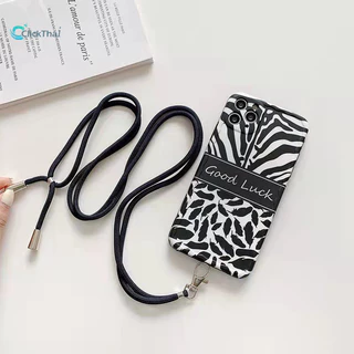 สายเชือกคล้องโทรศัพท์มือถือ ป้องกันการสูญหาย -cross Body Phone Case Lanyard No-hole Lanyard สายคล้องคอโทรศัพท์แบบปรับได้