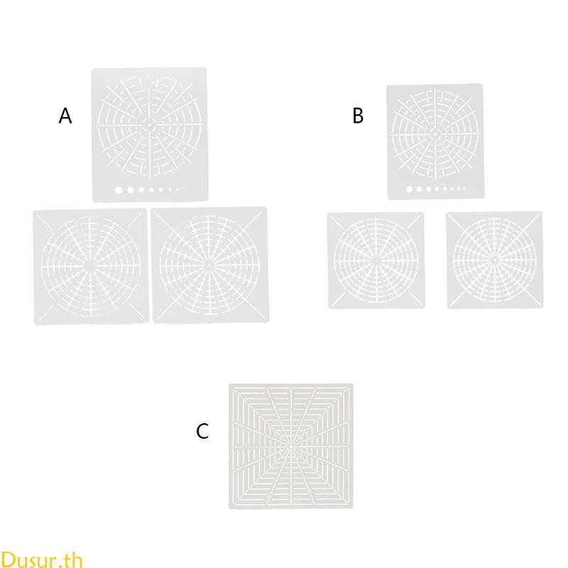 Dusur Mandala Template Dot Painting Tool Point Hollow Template หินทาสี Handicraf