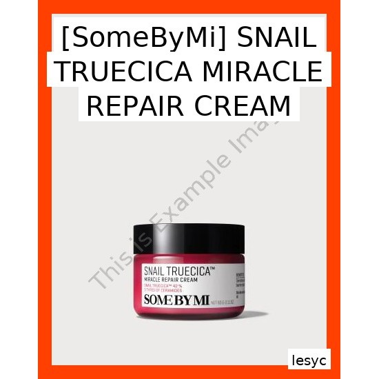 [SomeByMi] SNAIL TRUECICA MIRACLE REPAIR CREAM [MISTURIZER] 60g / Repairing, Soothing by lesyc