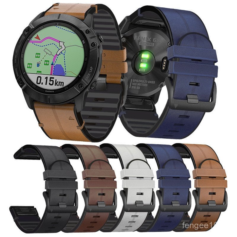 เหมาะสําหรับ Garmin Smart Watch Fenix7X 7 6X 6 5X 5 5S สายรัดข้อมือซิลิโคนหนังสายคล้องคอ
