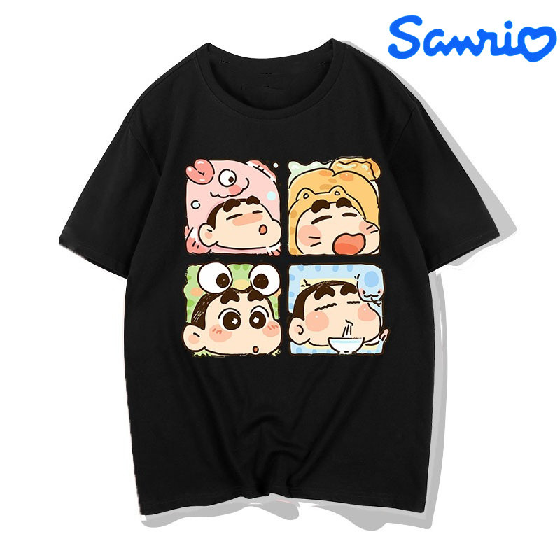 Sanrio Womens Cartoon Sinchan Cute Face Top T-Shirt Cute Sinchan Full Cotton Premium