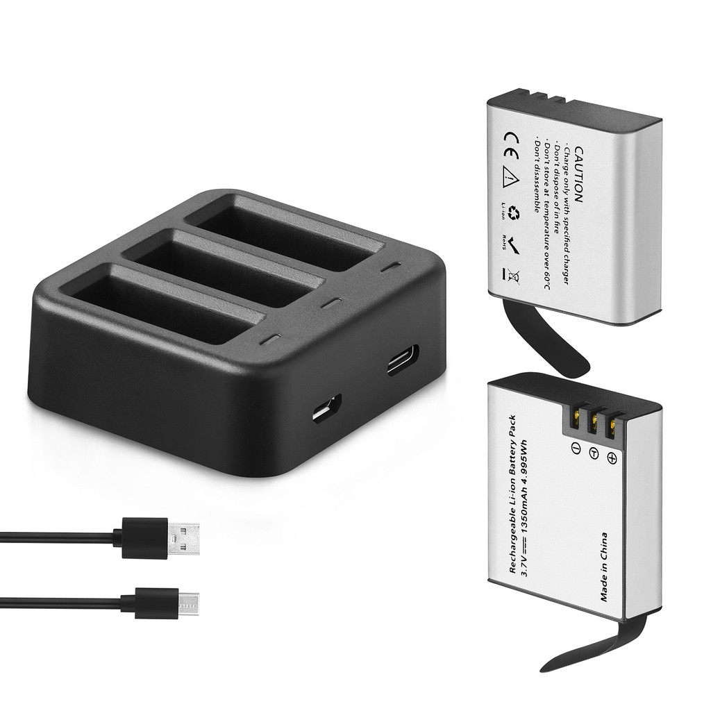 เหมาะสําหรับ SJ4000/akasoEK7000/V50X/Snapdragon S2/S5K Action Camera เครื่องชาร์จแบตเตอรี่