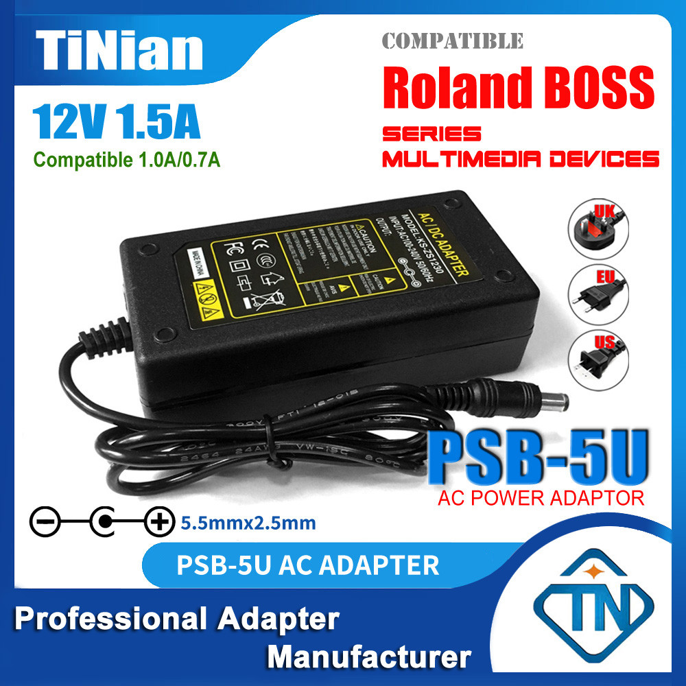 12V 1.5A อะแดปเตอร์ AC/DC PSB-5U สําหรับ ROLAND FP-10 FP-18 BK RD-88 เปียโนดิจิตอล Fantom 06 07 Supe