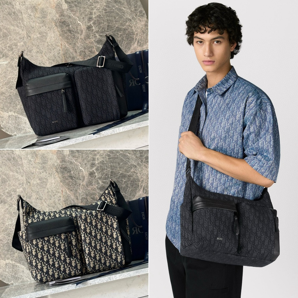 Pre order ราคา6300 DDD 93912 กระเป๋าสะพายข้าง Oblique Nylon หนังวัว Size36*30.5*14.5cm