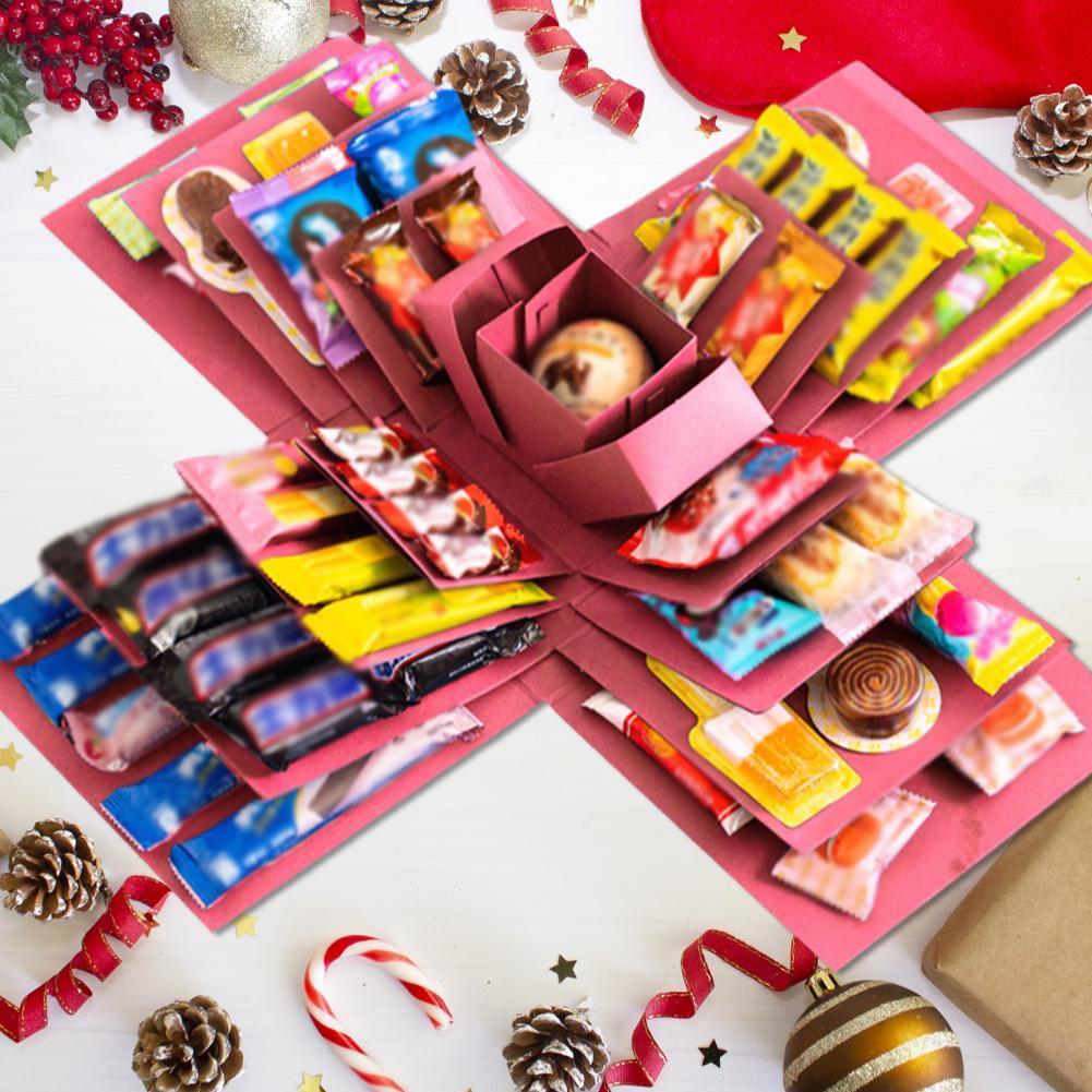 ของขวัญวันเกิดกล่อง Multi-Layer Surprise ระเบิดกล่องบรรจุภัณฑ์ของขวัญของขวัญ Candy กล่องเปล่าสําหรับ