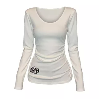 Veewink เสื้อเชิ้ตแขนยาวสไตล์อเมริกัน ลายพิมพ์ กระชับเอว เนื้อผ้านุ่ม