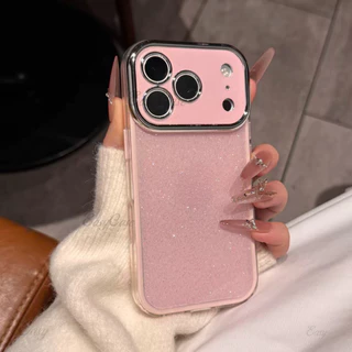 เปลี่ยนไป 17Luxury Fine Flash เคสโทรศัพท์หน้าต่างขนาดใหญ่สําหรับ iPhone 17 16 15 14 13ProMax Anti Slip และ Anti Drop ป้องกันปกหลัง