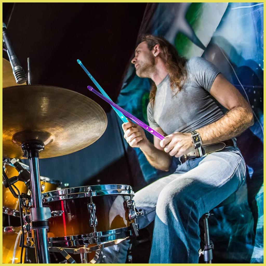 Light Up Drum Sticks USB ชาร์จ Drummer Stick 13 สีเปลี่ยน Light Up Drum Sticks สําหรับผู้ใหญ่ Lighte