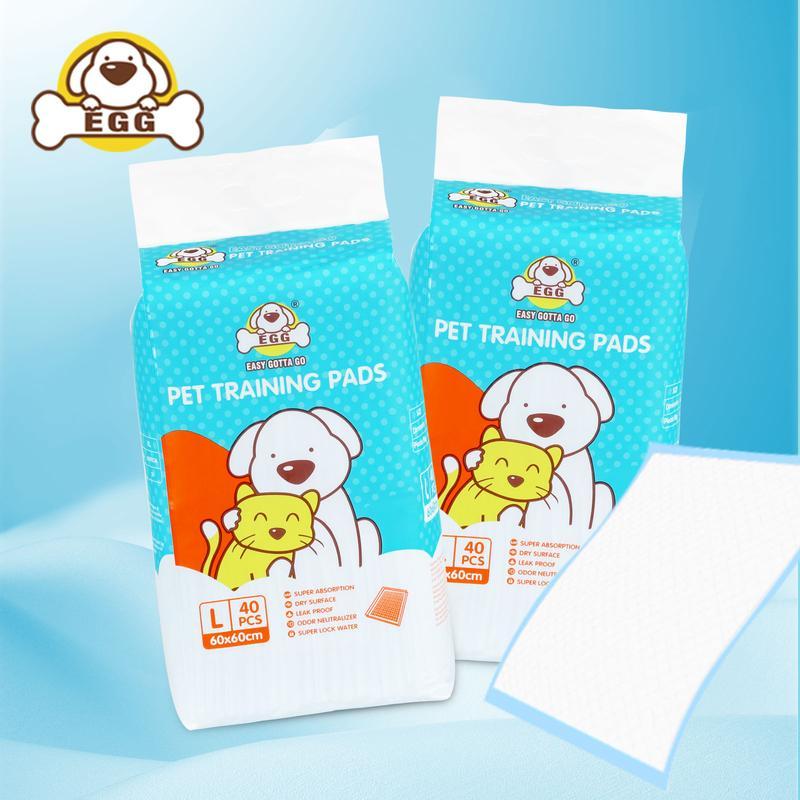 【แพ็กใหม่อัพเกรดแล้ว!】EGGแผ่นรองฉี่สุนัข หนาขึ้น ดูดซับดีเยี่ยม ต้านเชื้อแบคทีเรีย - แผ่นรองฝึกสุนัข