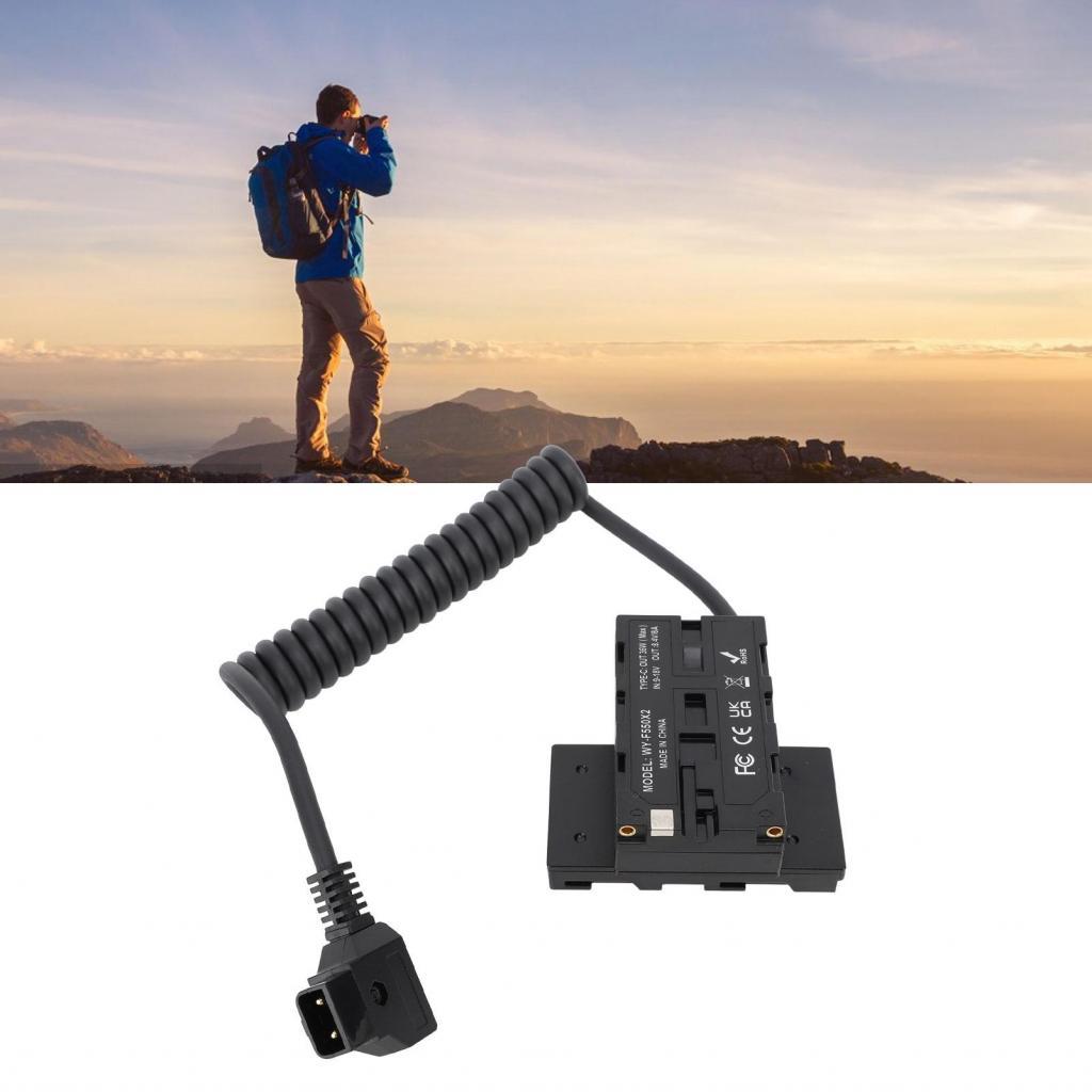 D Tap To NP F550 DC Coupler Dummy แบตเตอรี่อะแดปเตอร์ Type C เอาต์พุตสำหรับจอภาพ