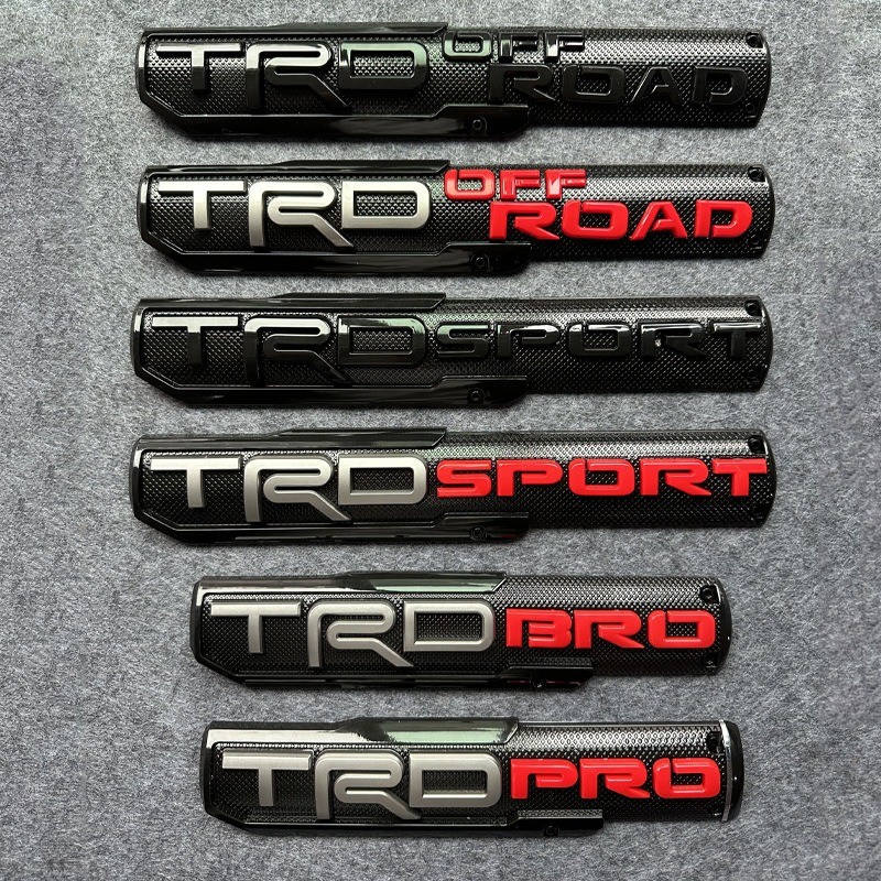 เหมาะสําหรับ Toyota Tundra TRD PRO ประตูด้านข้างสติกเกอร์สัญลักษณ์ TRD SPORT Fender Body สติกเกอร์