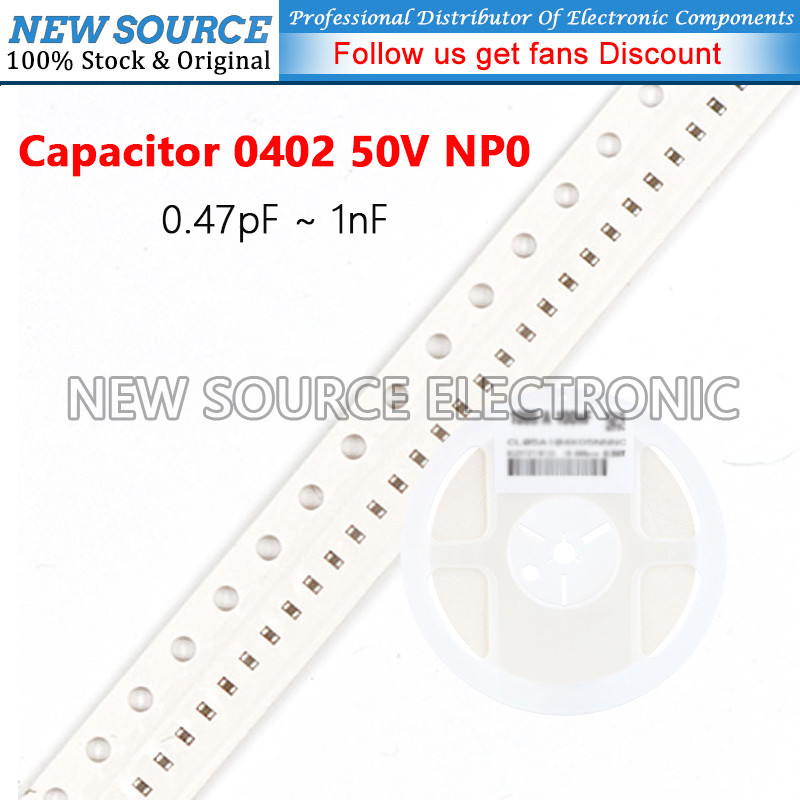[50 ชิ้น] 042 SMD 50V NP0 ตัวเก็บประจุ 0.47pF 1nF 0.68pF 1pF 1.2pF 2.2pF 3.3pF 4.7pF 5.6pF 6.8pF 10p