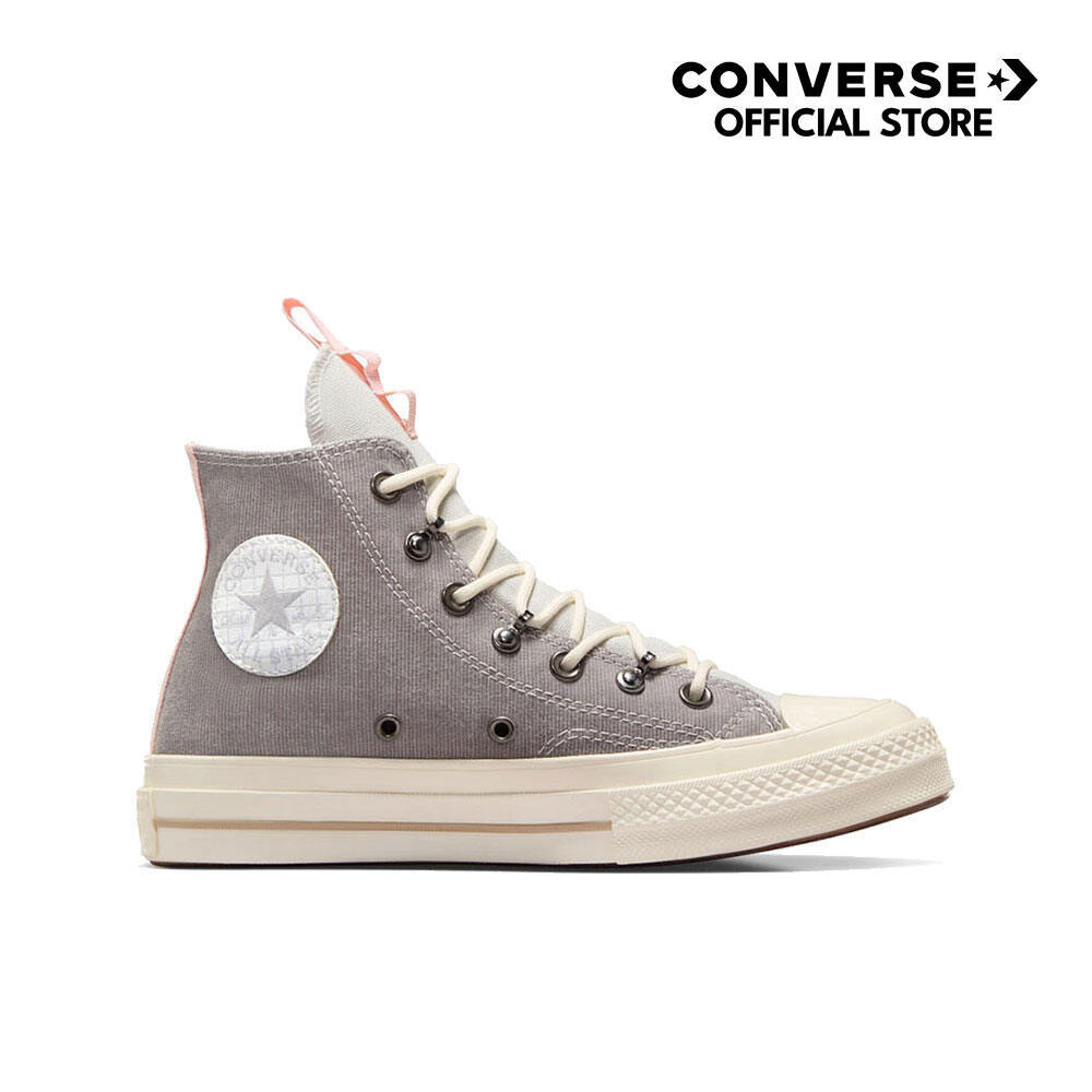 CONVERSE รองเท้า CHUCK 70 PLAY ON UTILITY HI GREY/PINK A07213PV_S4GYPI