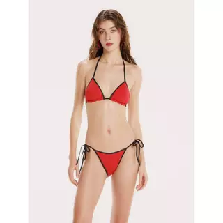 Swim Resort 25 | Okinawa Blue กางเกงว่ายน้ำทรงบิกินี่กลับด้านได้ รหัส SUW25006RD - สีแดง