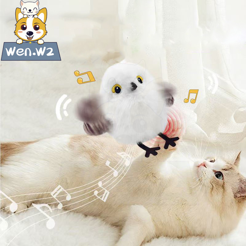 wen.W2 สัตว์เลี้ยงของเล่นสัตว์เลี้ยงสัตว์ขนนกสัตว์เลี้ยงลูกแมวร้องของเล่นสัตว์เลี้ยง