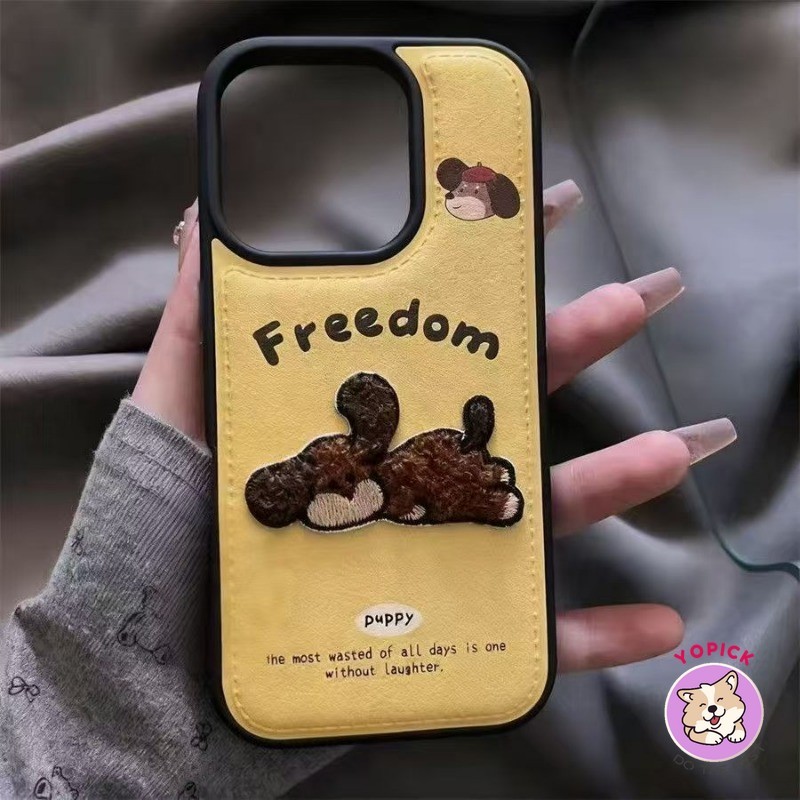 ปัก Poo-Poo สุนัขเคสโทรศัพท์สําหรับ iPhone 17promax 16promax 16plus 16pro 15promax 15plus 14plus 13 14 พร้อม pud หนังหุ้มปลายลึงค์รูปแบบ 14 ป้องกันการล่มสลายนักเรียนหญิงตัด GBD ราคา ถูกที่สุด ดีลบีเคเค แกลเลอรีภาพที่ 2