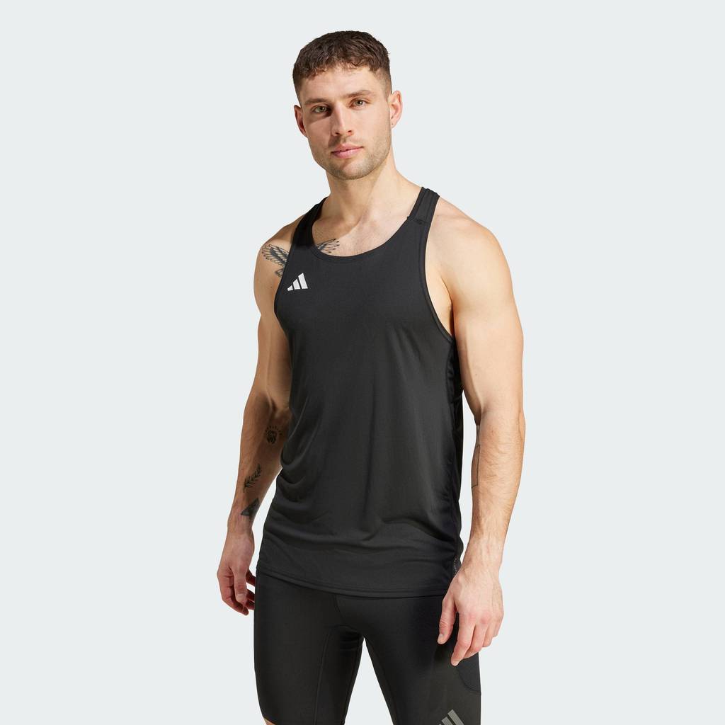 adidas วิ่ง เสื้อกล้ามสำหรับวิ่ง Adizero Essentials ผู้ชาย สีดำ IM8586
