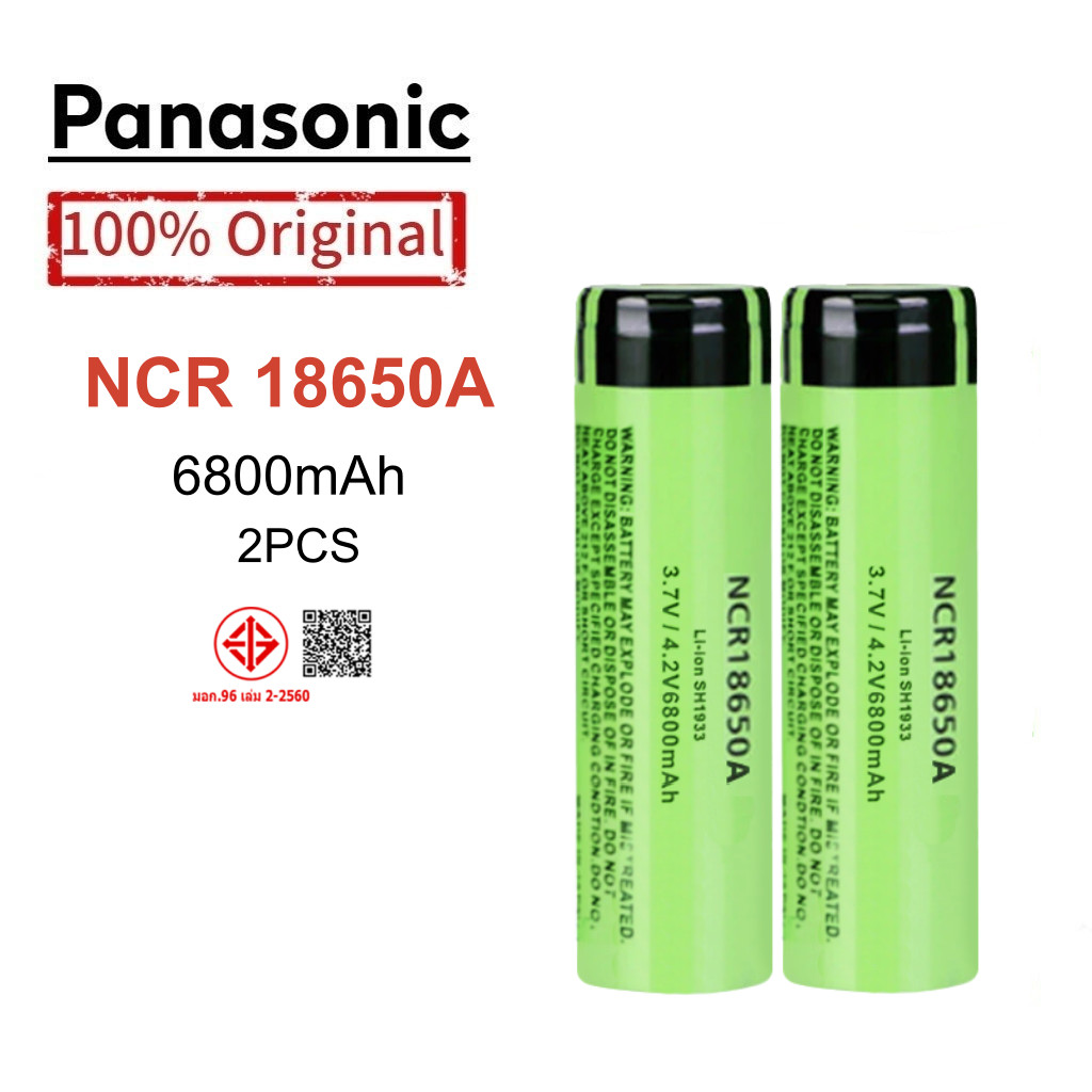 Panasonic 18650 NCR18650A 3.7V 6800mAh discharge 20A แบตเตอรี่ลิเธียมแบบชาร์จไฟได้สําหรับไฟฉายพัดลม