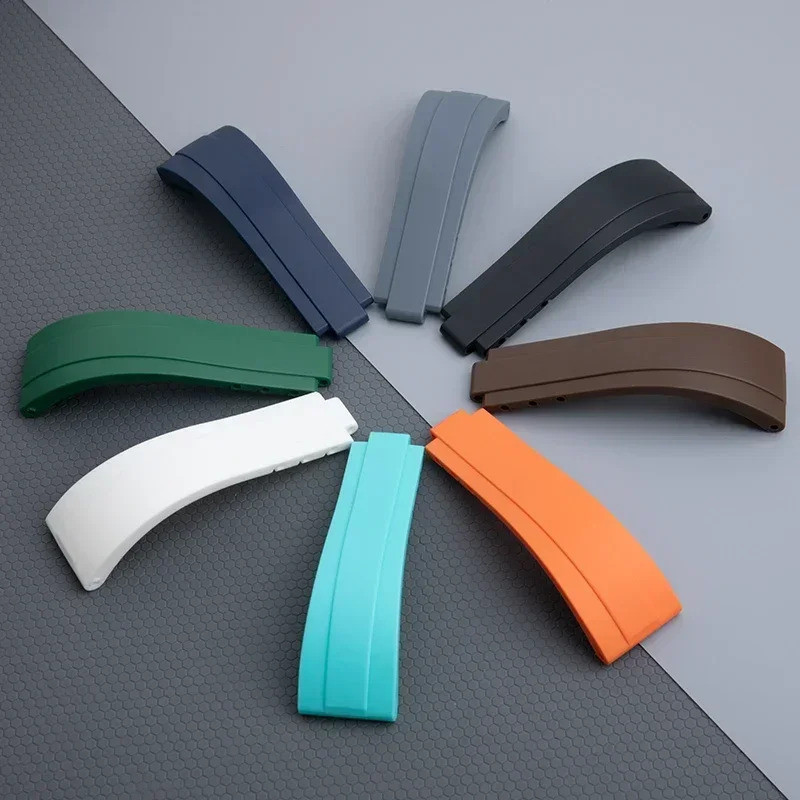 20/21 มม.สายนาฬิกายางสําหรับ Rolex สาย Beech submariner GMT Yachtmaster glideleck sekio Omega สายรัด