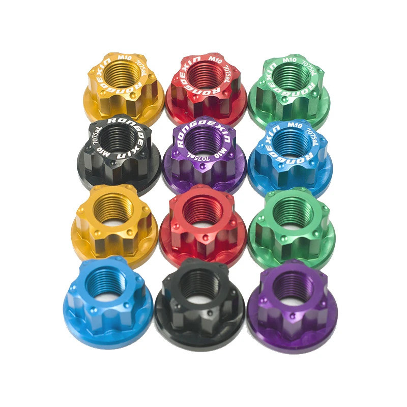 2PCS Bike 3/8 M10 M9 Hub Nuts Bolts Screws For Fixed Gear Mountain Bicycle Front and Rear Bike Wheel