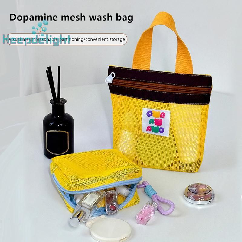 [Keepdelight] 1 ชิ้นตาข่ายไนลอน Drawstring Storage กระเป๋ากระเป๋าถืออเนกประสงค์ Travel & Outdoor กิจกรรมกระเป๋าสําหรับผลิตภัณฑ์ดิจิตอลแต่งหน้ากระเป๋า - รูปที่ 6