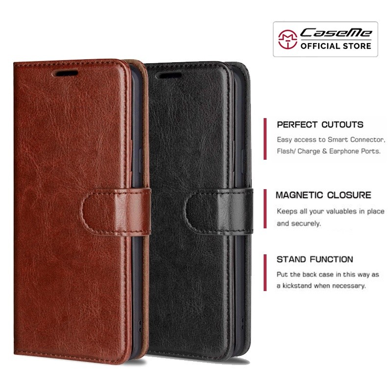 Caseme samsung j2 j4 j5 j6 j7 j8 2018 Casing Flip Wallet Old Classic Retro Anti Oil
