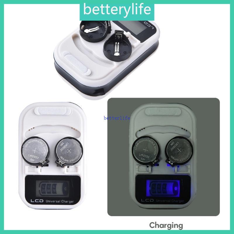 BTF 3 6V ปุ่ม LCD Charger Rechargeing สําหรับ LIR2016 LIR2025 LIR2032 ML2016 ML2025 ML2032 ตัวบ่งชี้