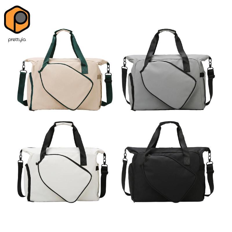 Prettyia Tote สำหรับแร็กเก็ต Pickleball พร้อมเข็มขัดปรับระดับและช่องสำหรับรองเท้า
