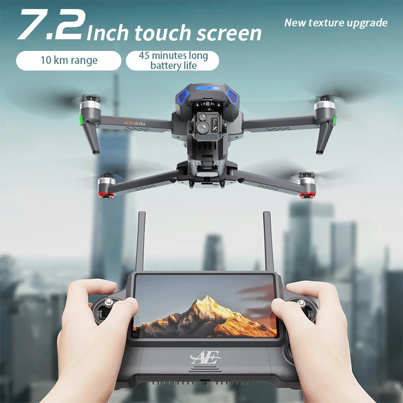 Max 6000m Lcd Sc Gps Drone 8k Dual กล้อง 6g Wifi Fpv 3 แกนGimbal Professional หลีกเลี่ยงอุปสรรคQuadc