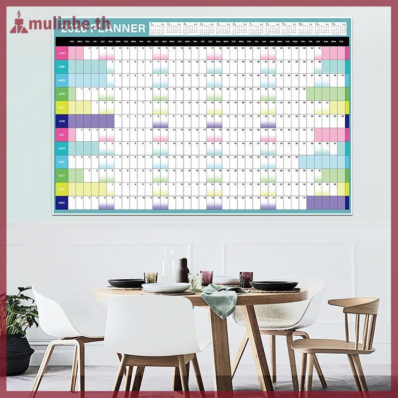 มูลินเฮ 2026 ปีผนังปฏิทินโปสเตอร์ที่มีสติกเกอร์ขนาดใหญ่การวางแผนตารางโฮมออฟฟิศองค์กรการจัดการเวลาเครื่องมือตาราง ไทย