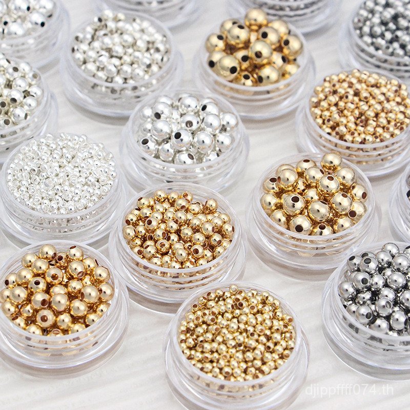 ลูกปัดทองแดง Hand-Made พื้นผิวPearlescent สำหรับทำสร้อยข้อมือและสร้อยคอมืองาน DIY E18 ขนาด 7MJD