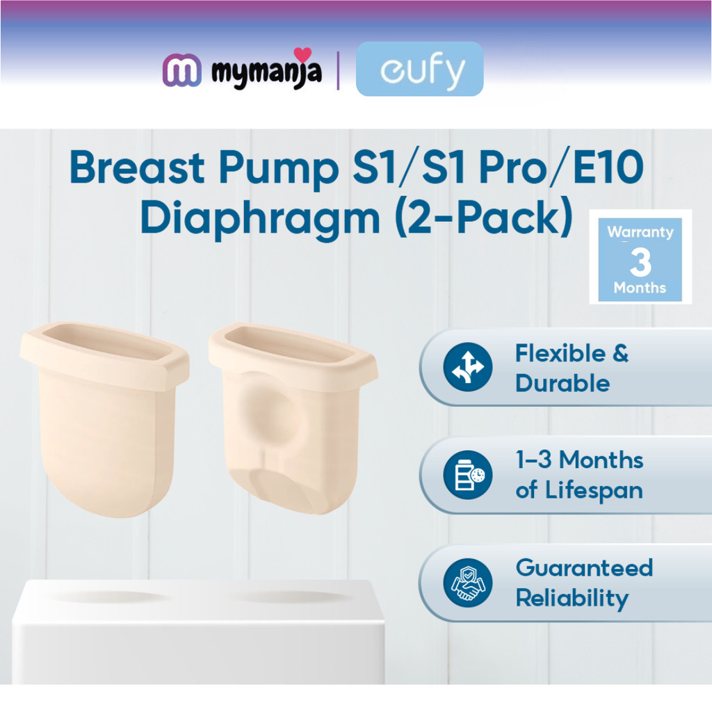 Eufy ไดอะแฟรม (2-Pack) สําหรับเครื่องปั๊มนมสวมใส่ E10/S1/S1 Pro ทําความสะอาดง่ายและติดตั้ง T8D02181-