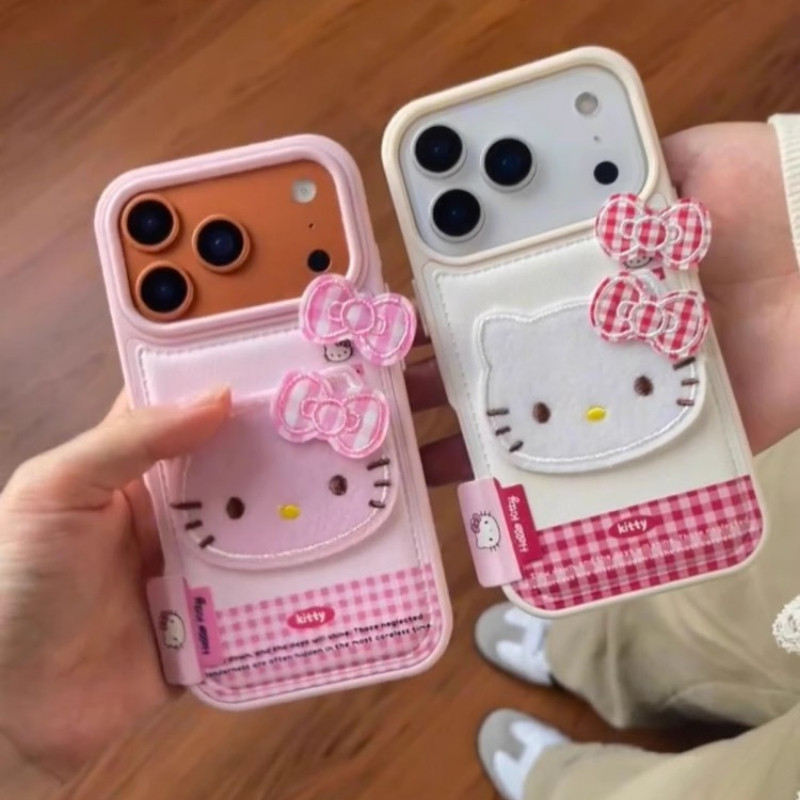 น่ารักการ์ตูนหัวแมวเคสโทรศัพท์สําหรับiPhone 17promax 16promax 16plus 16pro 15promax 15plus 14plus 13 14 พร้อมหนังหุ้มปลายลึงค์รูปแบบ14ป้องกันการตกนักเรียนหญิงตัดGBD