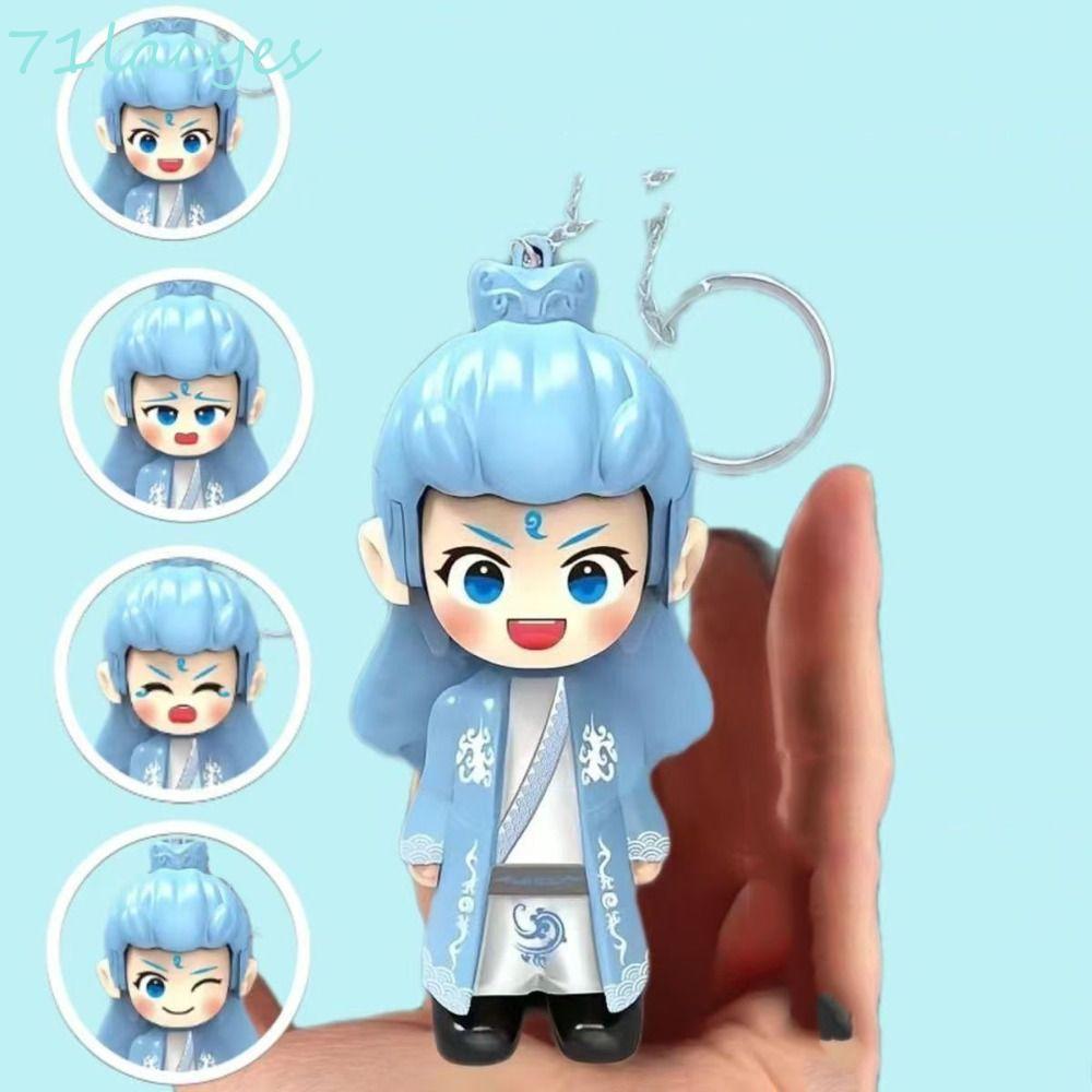 LACYES NeZha2 ตุ๊กตาเปลี่ยนหน้า, สไตล์ DIY หัตถกรรม NeZha Face Makeup Toy, Interactive Toy 4 Facial 