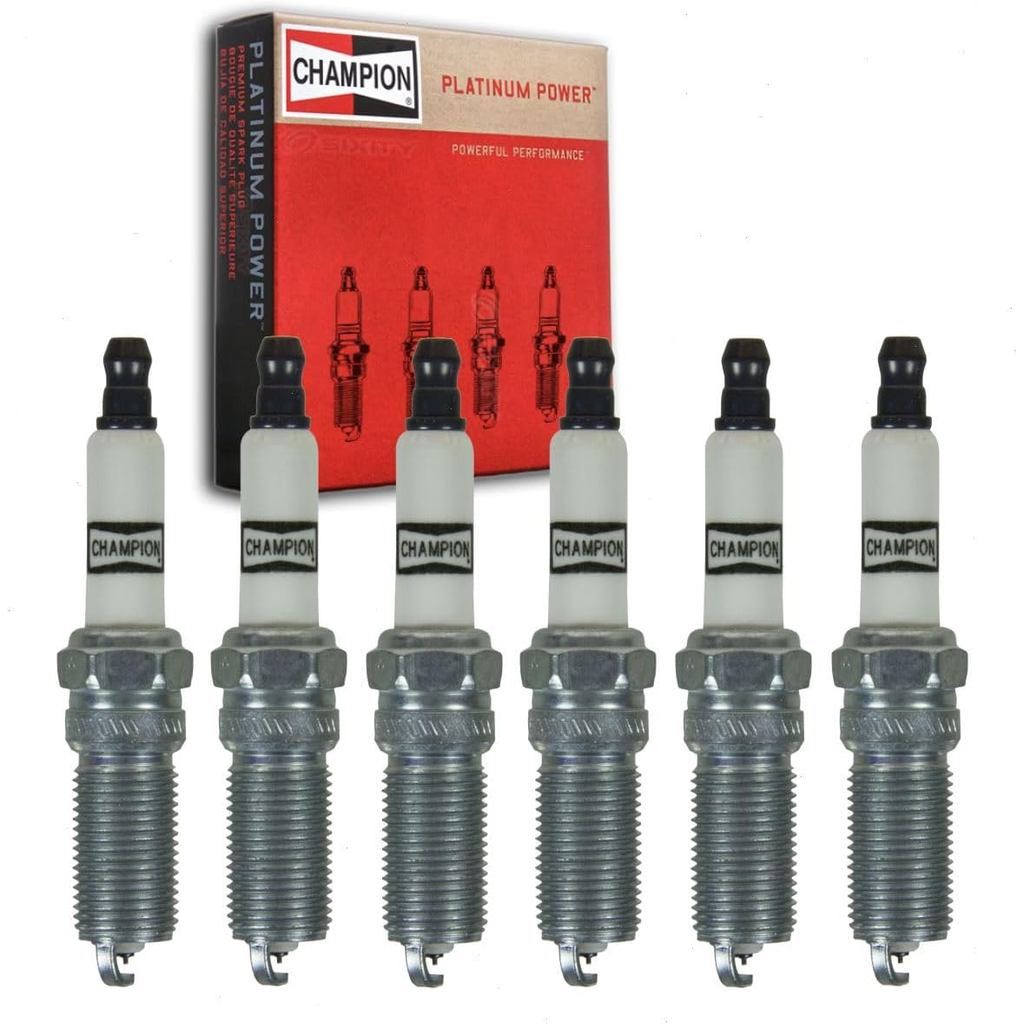 หัวเทียน Champion Platinum 6 ชิ้นเข้ากันได้กับ Ford F-150 3.3L 3.5L V6 2015-2020