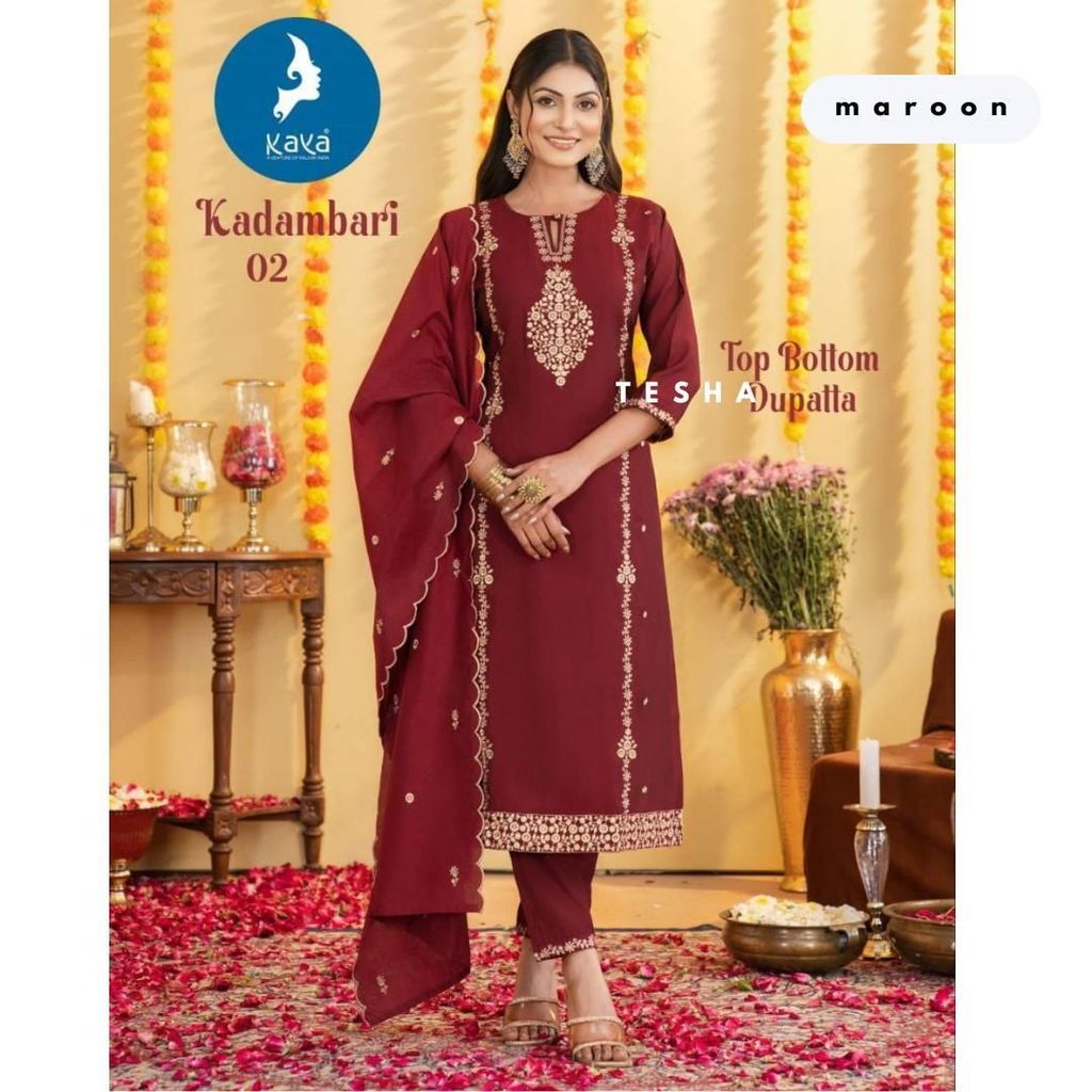 RICH IN KADAMBARI SET กางเกง KURTI