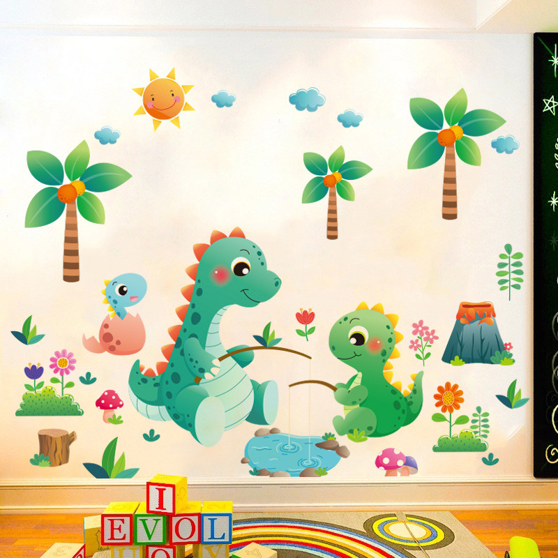 สติกเกอร์ติดผนังห้องเด็กสติ๊กเกอร์ตกแต่ง Beautification-Wall Scratch Cover-Playground Wall Beautific