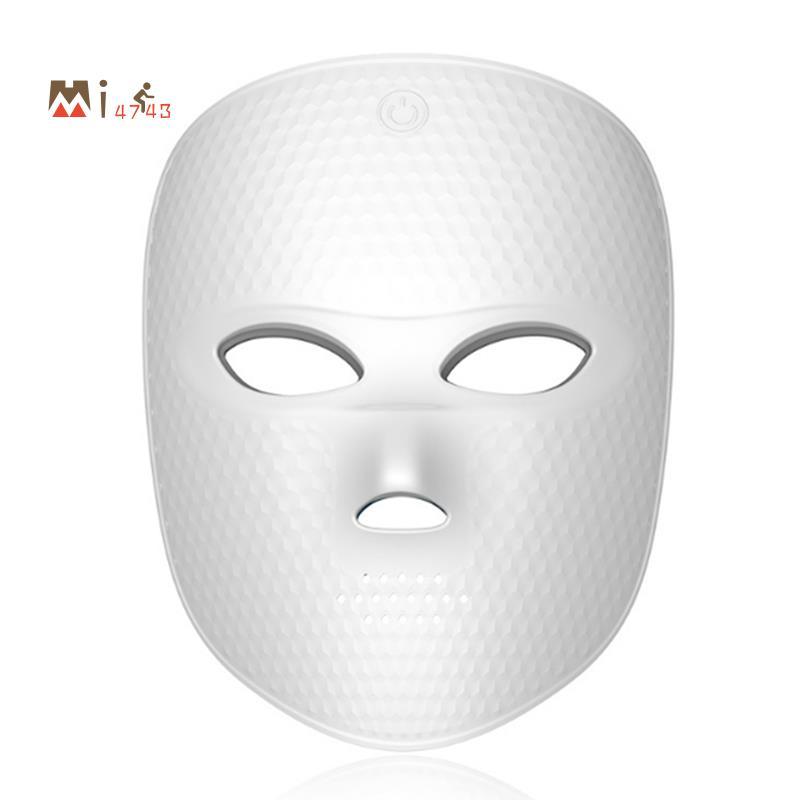 Mi4743Face Beauty Machine หน้ากาก LED ไร้สาย 7 สี Light คอกระชับผิว Rejuvenation Care เครื่องมือ