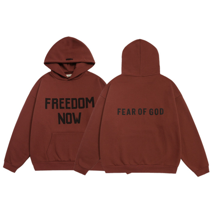 FEAR OF GOD FREEDOM Hoodie ตอนนี้ฟรี! เสื้อกันหนาวฮูดดี้สไตล์.High Street