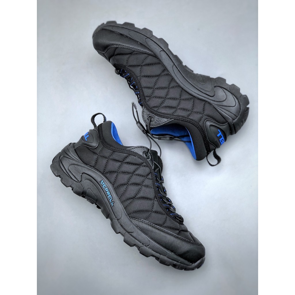 Merrell Trail Running Shoes สําหรับเดินป่าและOutdoor ทนทาน กันลื่น ดูดซับแรงกระแทก และกันน้ํา สีดํา 