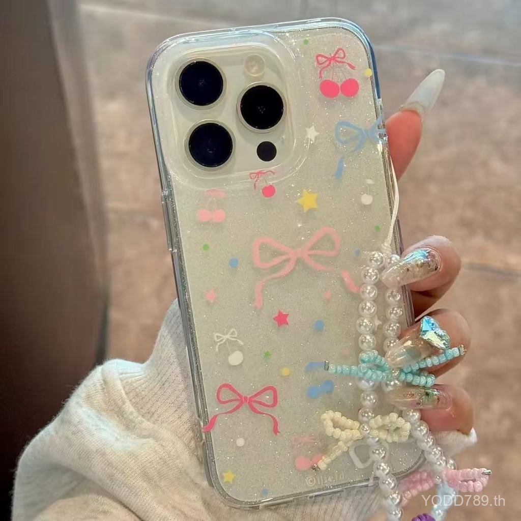 เคสโทรศัพท์เหมาะสําหรับiPhone 7 8 X XS XR XSMAX 11 12 13 14 15 16 17 Pro max Plus AirสีGlitter Bowกั