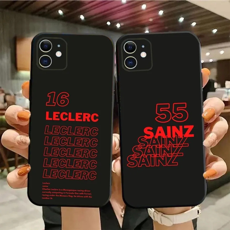 TK-1 F1 สูตร 16 55 หมายเลขเคสโทรศัพท์สําหรับ iPhone 13 12 Pro Plus Mini X XS XR 8 7 6 S Plus SE นุ่ม