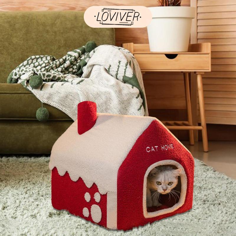 Snow House ที่นอนแมวสําหรับแมวในร่ม Funny Play & Sleep Puppy Kennel สัตว์เลี้ยงแบบพกพา Nest ตกแต่งงานรื่นเริงบ้านแมวที่สะดวกสบาย ราคา ถูกที่สุด ดีลบีเคเค แกลเลอรีภาพที่ 2