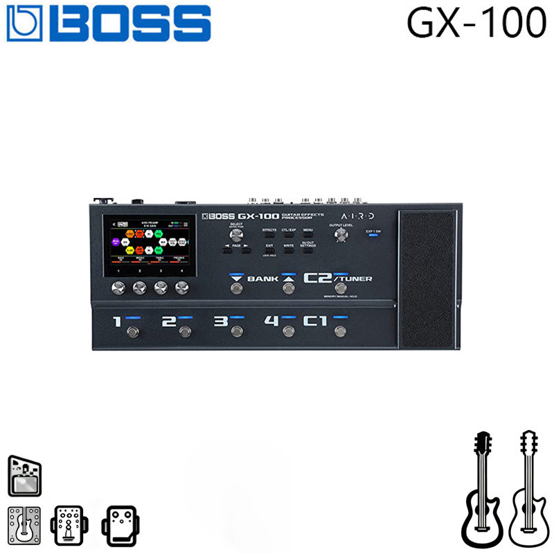 BOSS GX-100 กีตาร์โปรเซสเซอร์อะคูสติกกีตาร์ Amp Professional Multi-Effect Pedal Bass กีตาร์อุปกรณ์เส