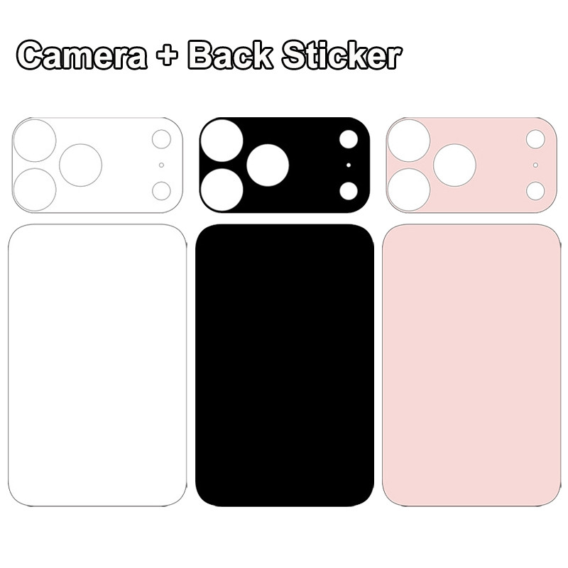 แผ่นป้องกันกล้อง + หน้าจอหลัง สีธรรมชาติ สำหรับ iPhone 17 Pro Max สติกเกอร์ปกปิด